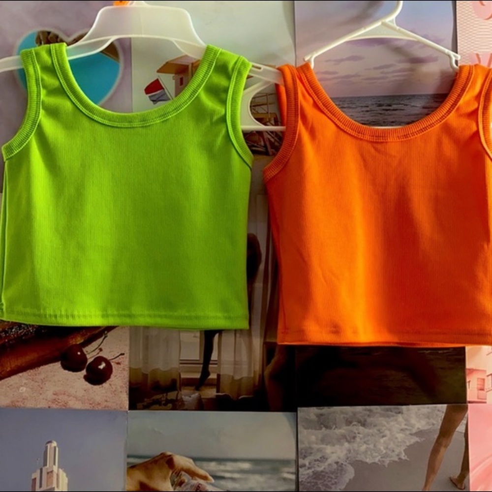 bright tank top bundle 💚🧡